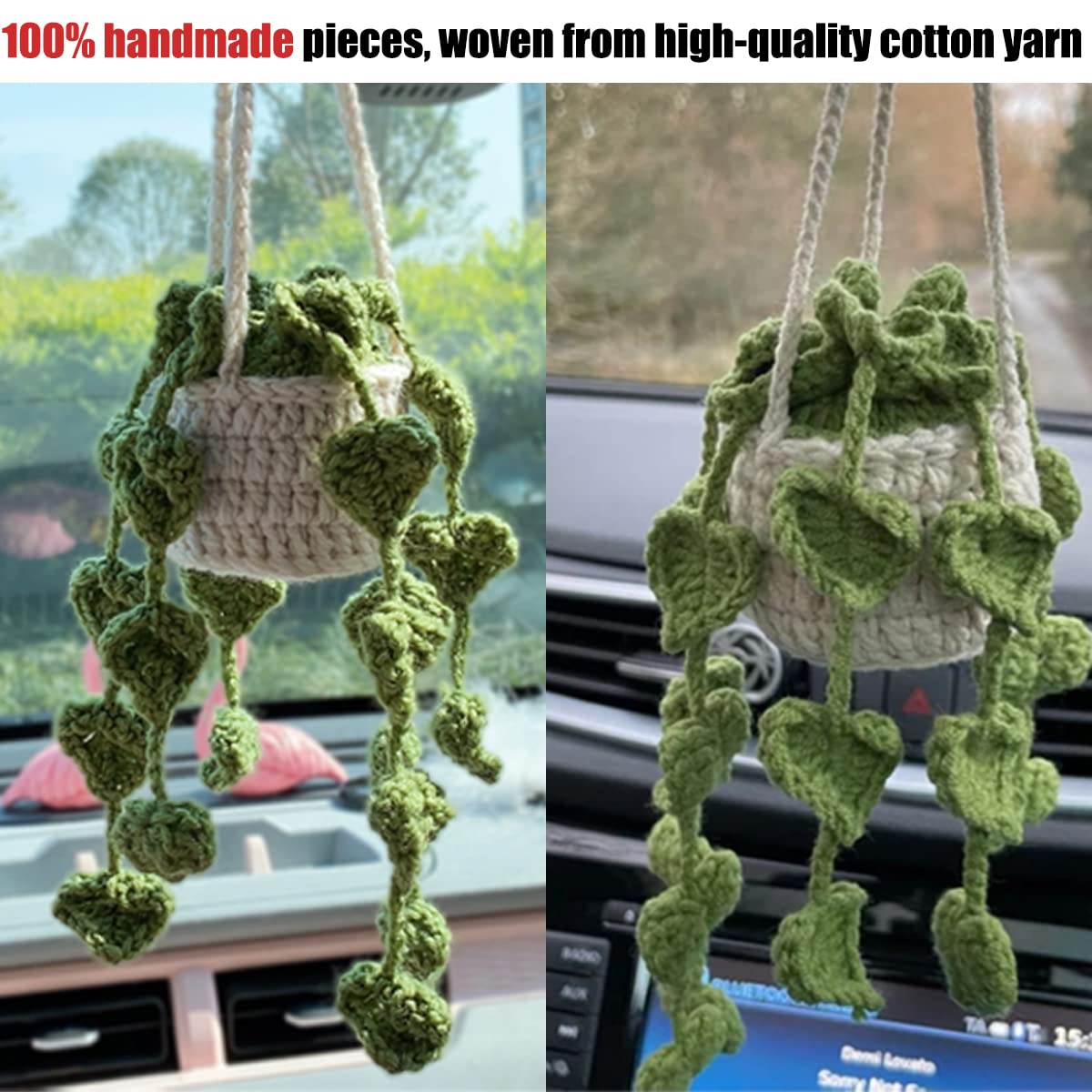 Crochet Hanging Potted Plants Decor
