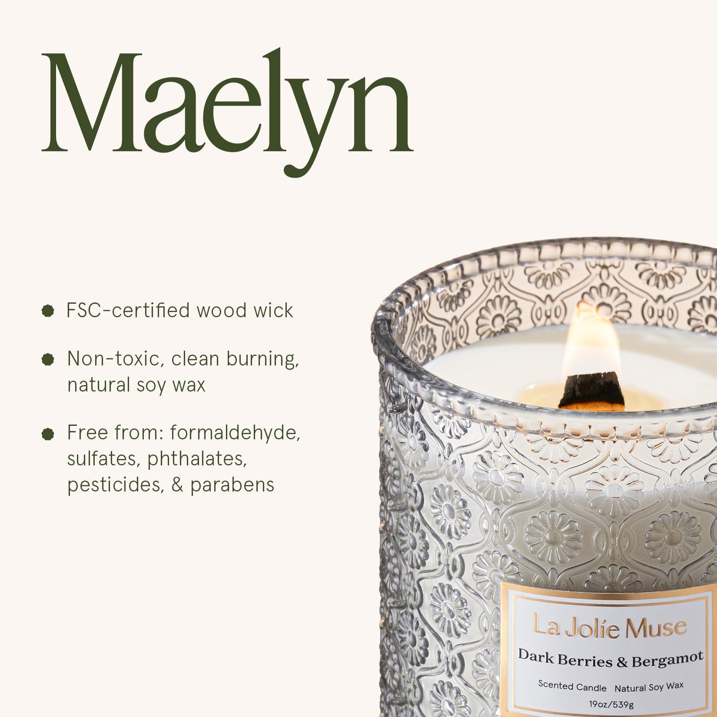 LA JOLIE MUSE Glass Jar Candle