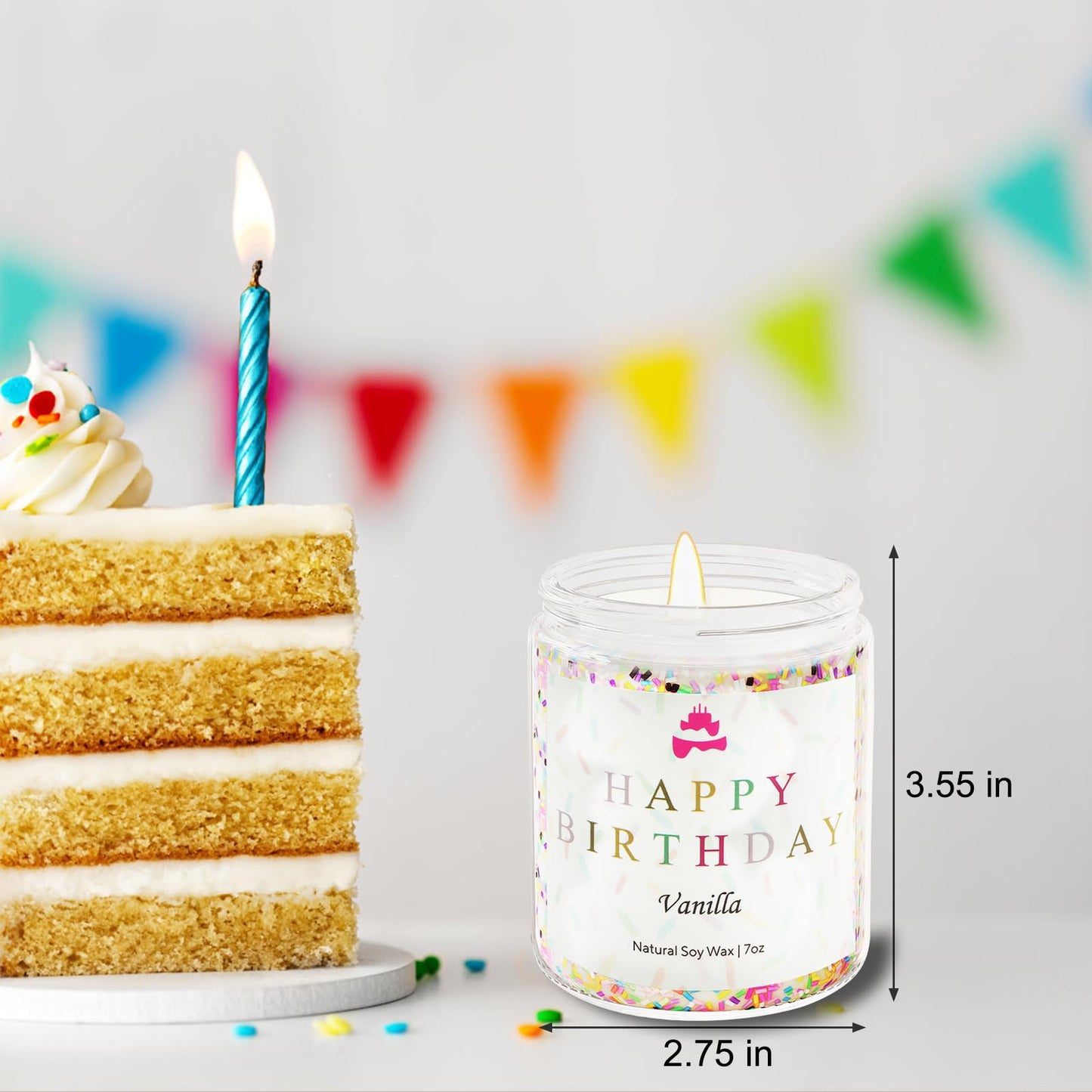 Happy Birthday Candle | Natural Soy Wax Vanilla Scented Candles