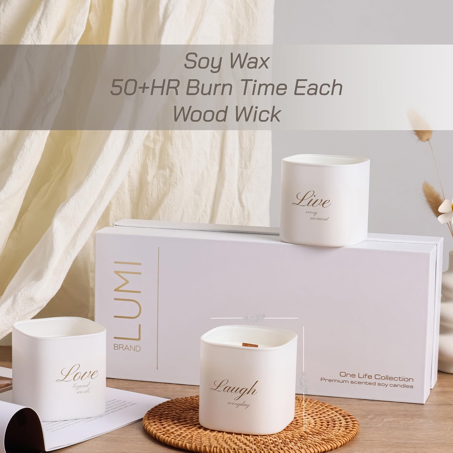 Scented Soy Candles Gift Set | Nature's Bloom Collection | 3 Scented Candles