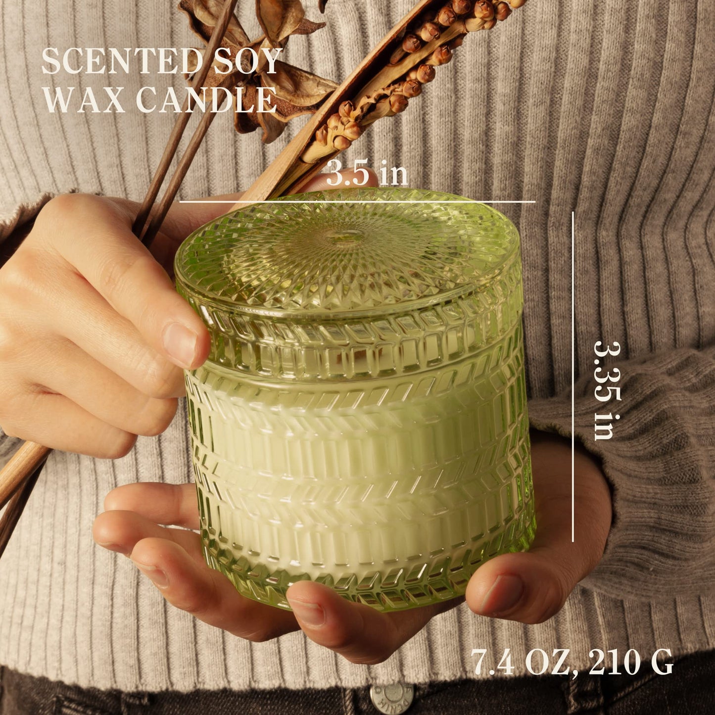 Hidden Label Wood Wick Decorative Candles