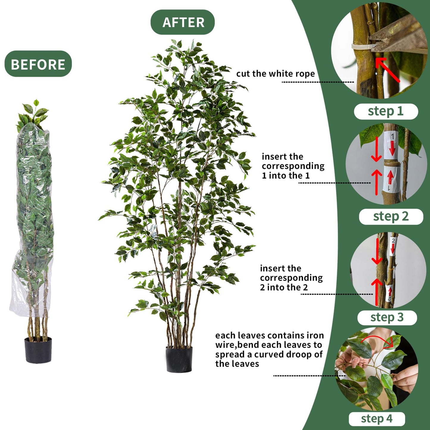 Artificial Ficus Tree & Planter