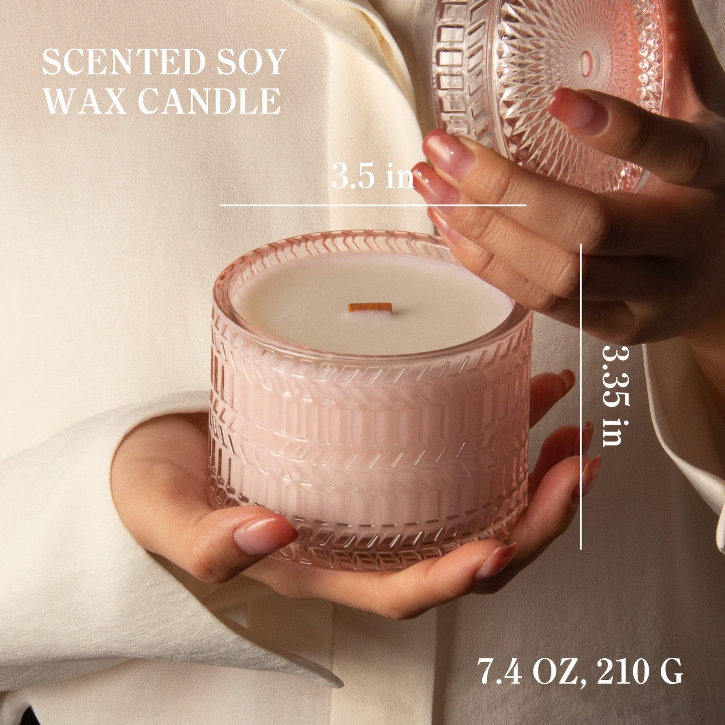 Hidden Label Wood Wick Decorative Candles