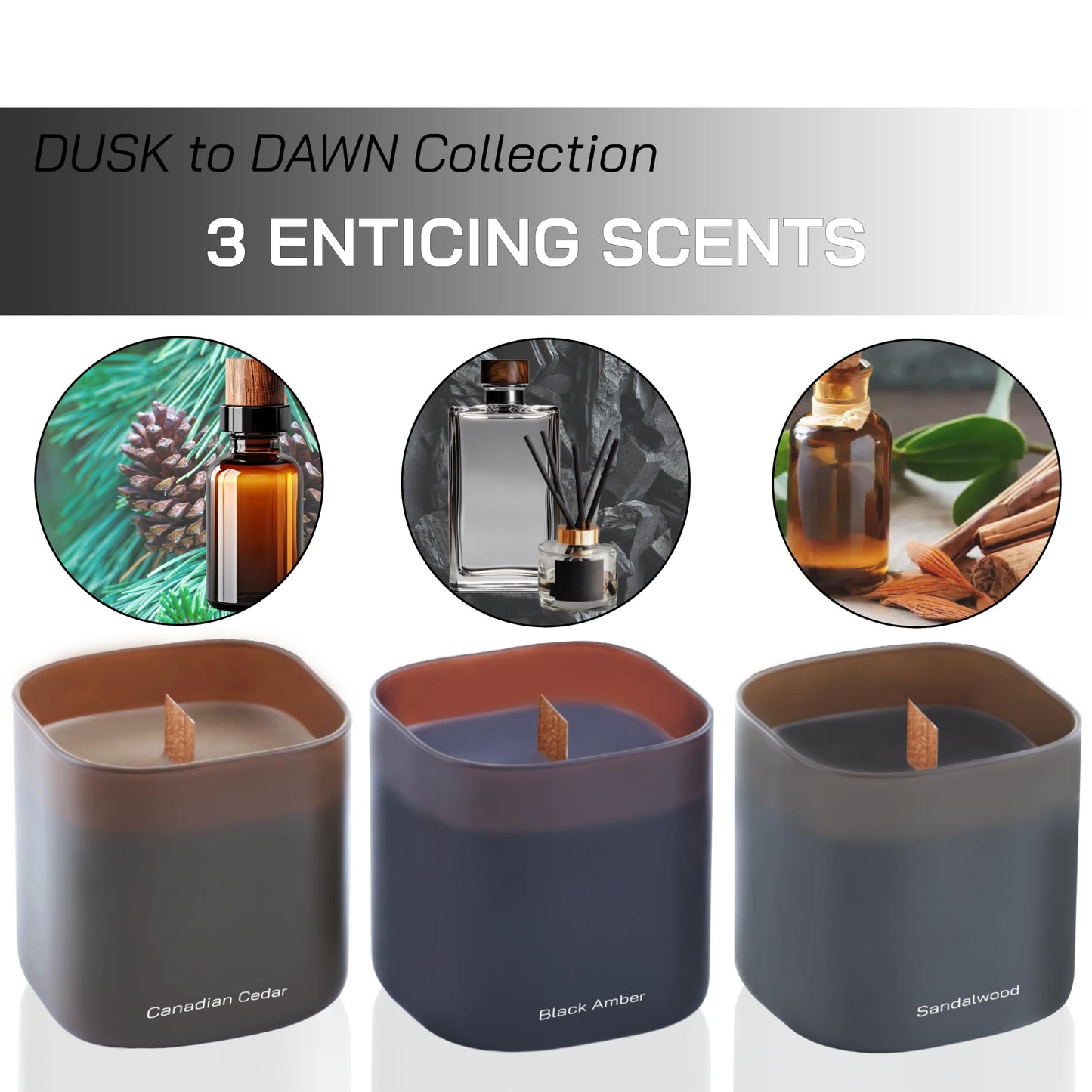 Scented Soy Candles Gift Set | Nature's Bloom Collection | 3 Scented Candles