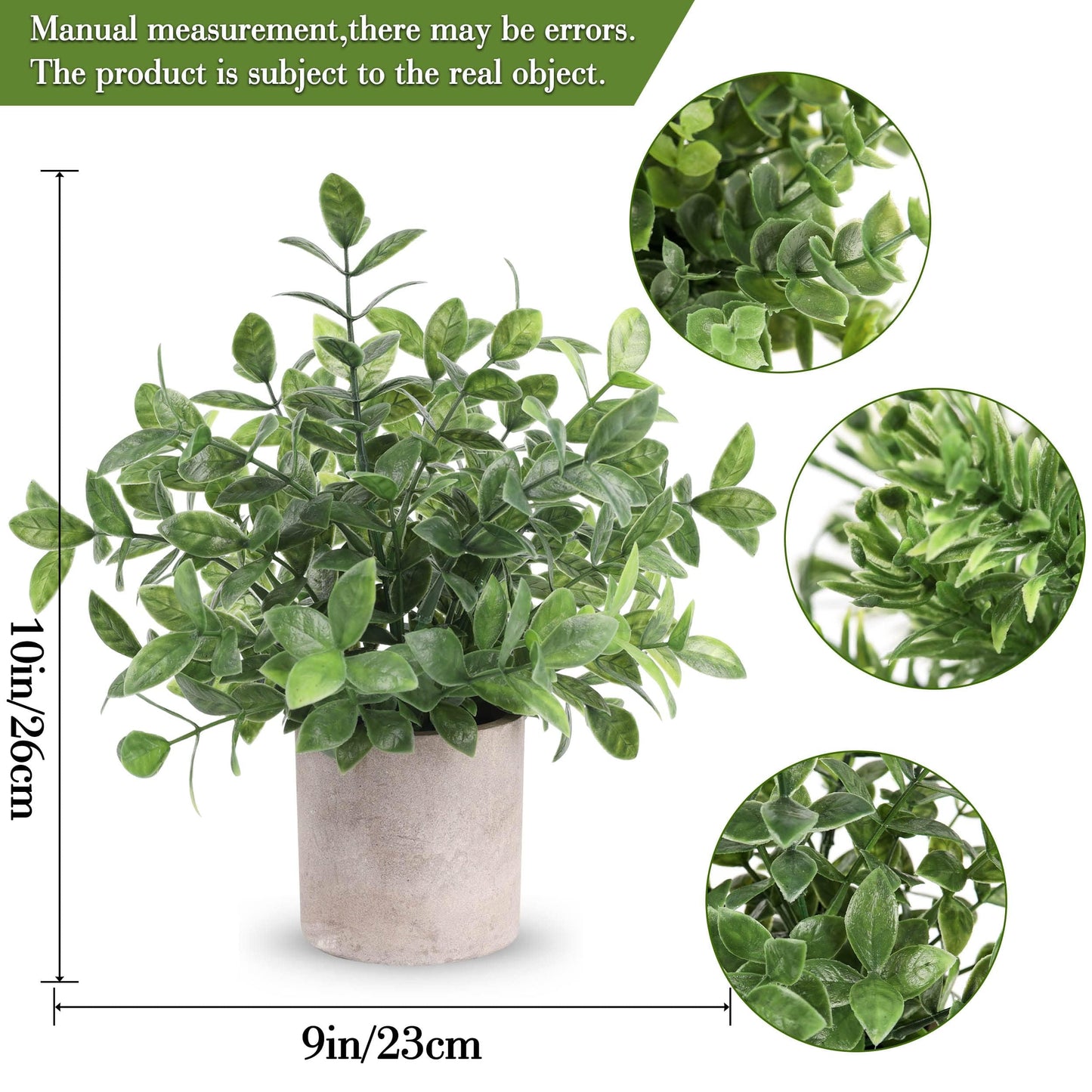 Mini Potted Artificial Plants - 3 pack