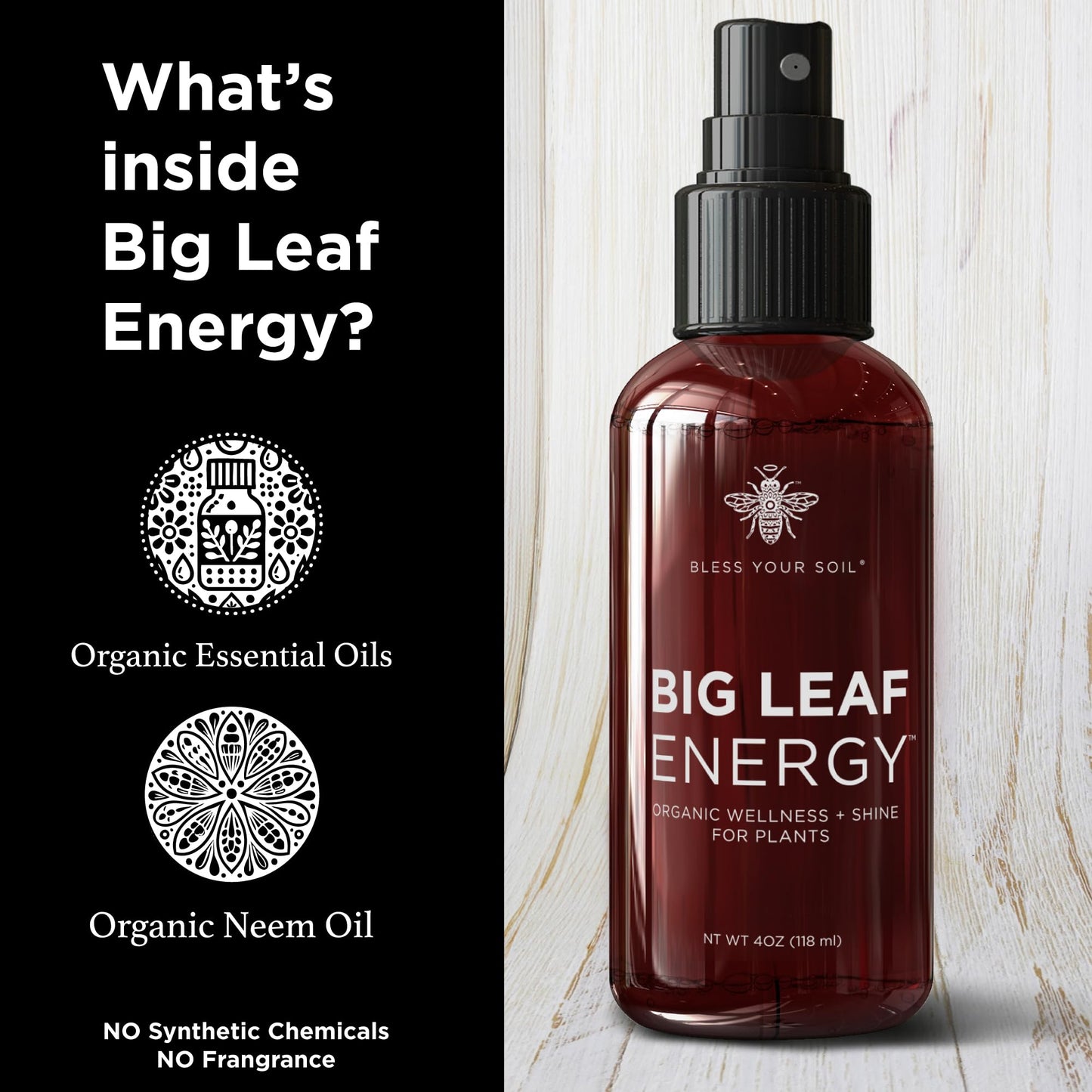 Big Leaf Energy Organic Neem Oil + Essential Oils