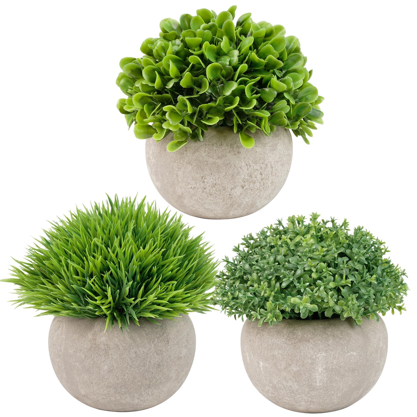 Set of 3 Small Artificial Plants