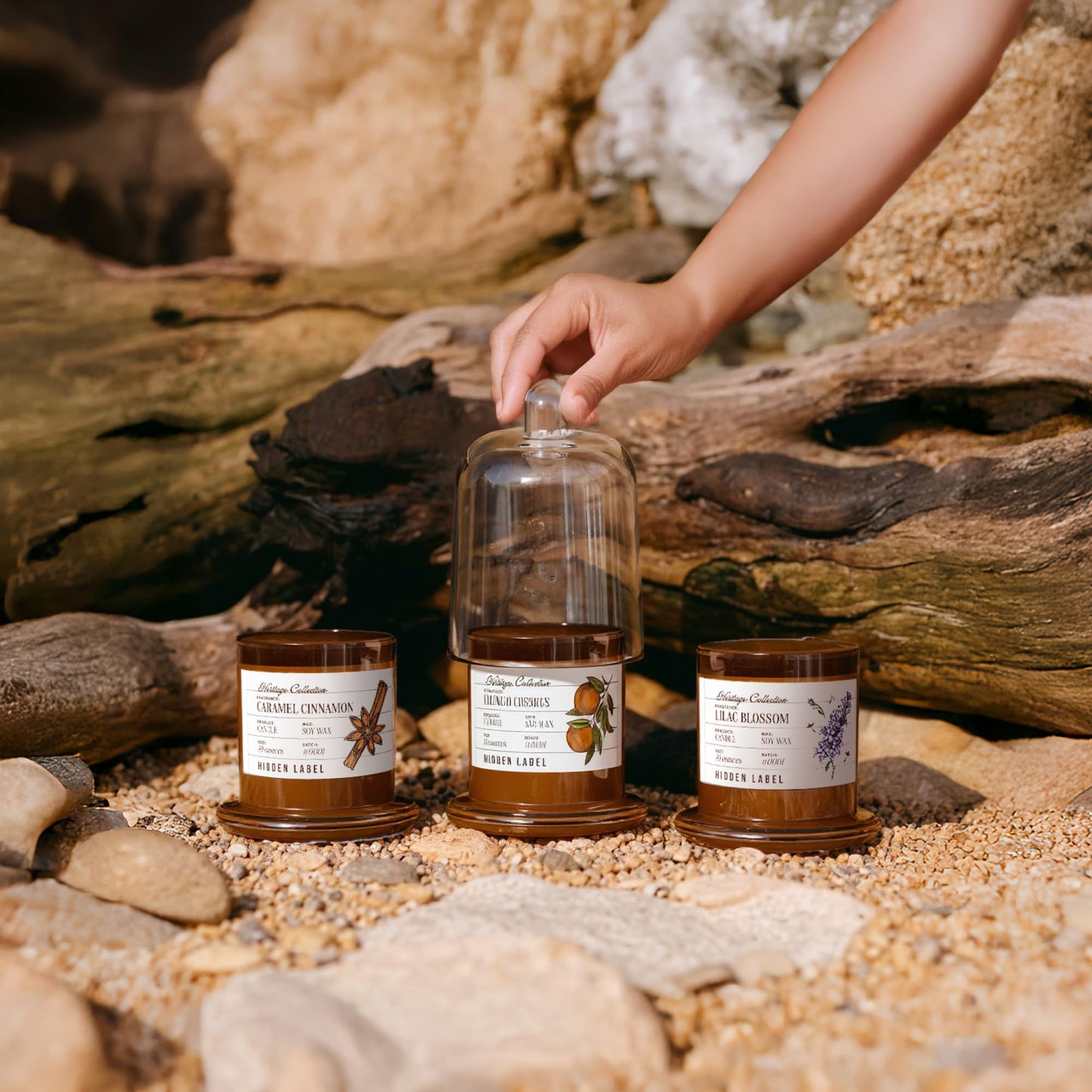 Glass Cloche Natural Soy Aromatherapy Candle