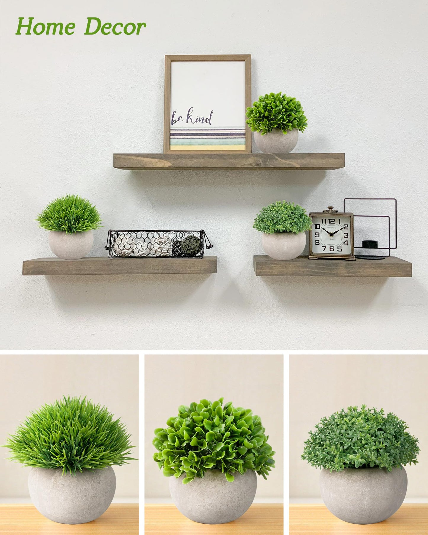 Set of 3 Small Artificial Plants
