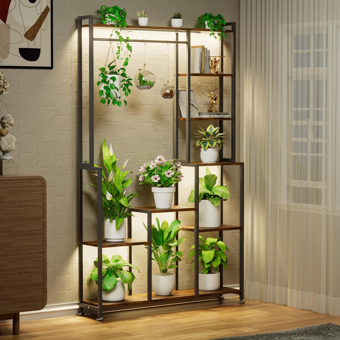 8-Tier Plant Stand with Grow Lights