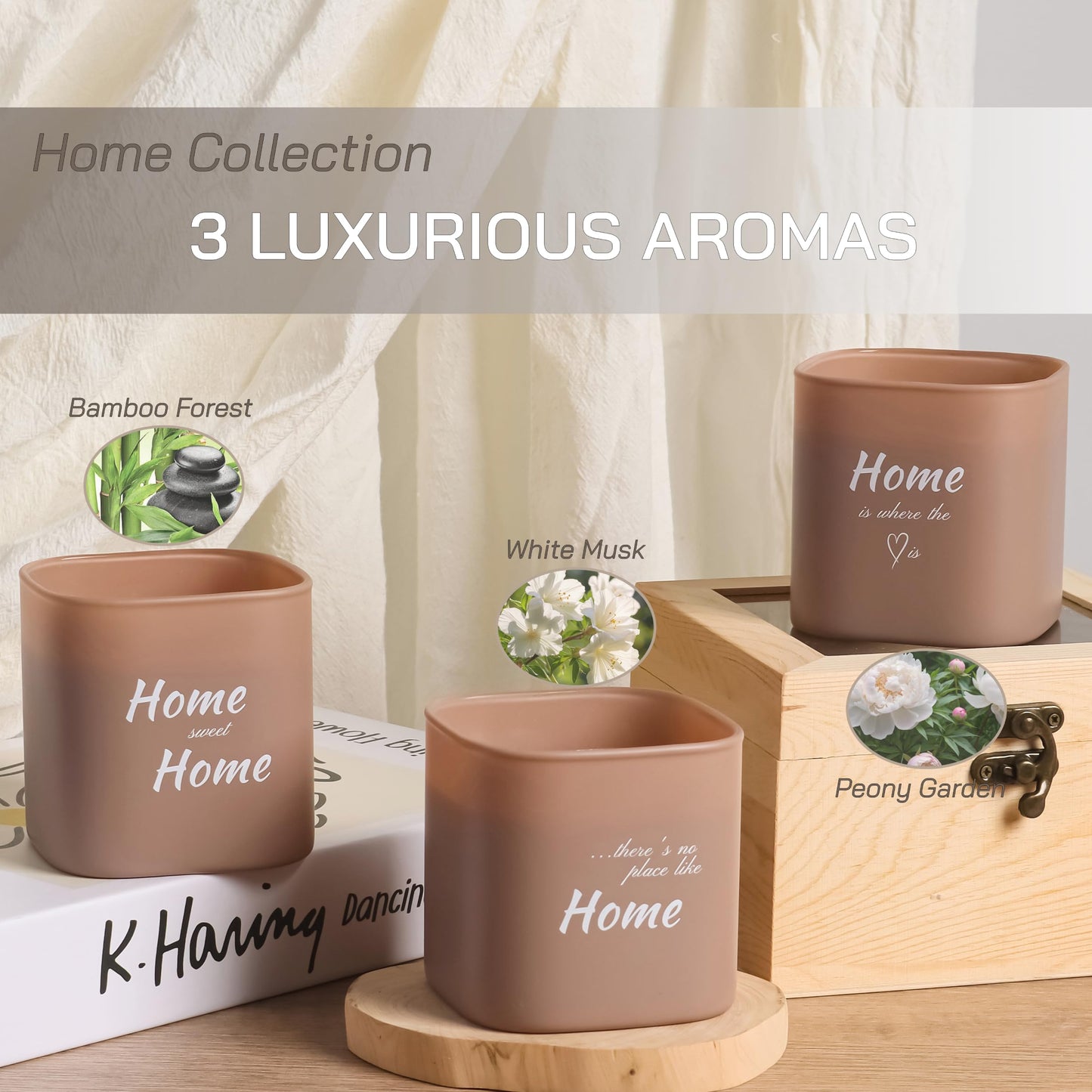 Scented Soy Candles Gift Set | Nature's Bloom Collection | 3 Scented Candles