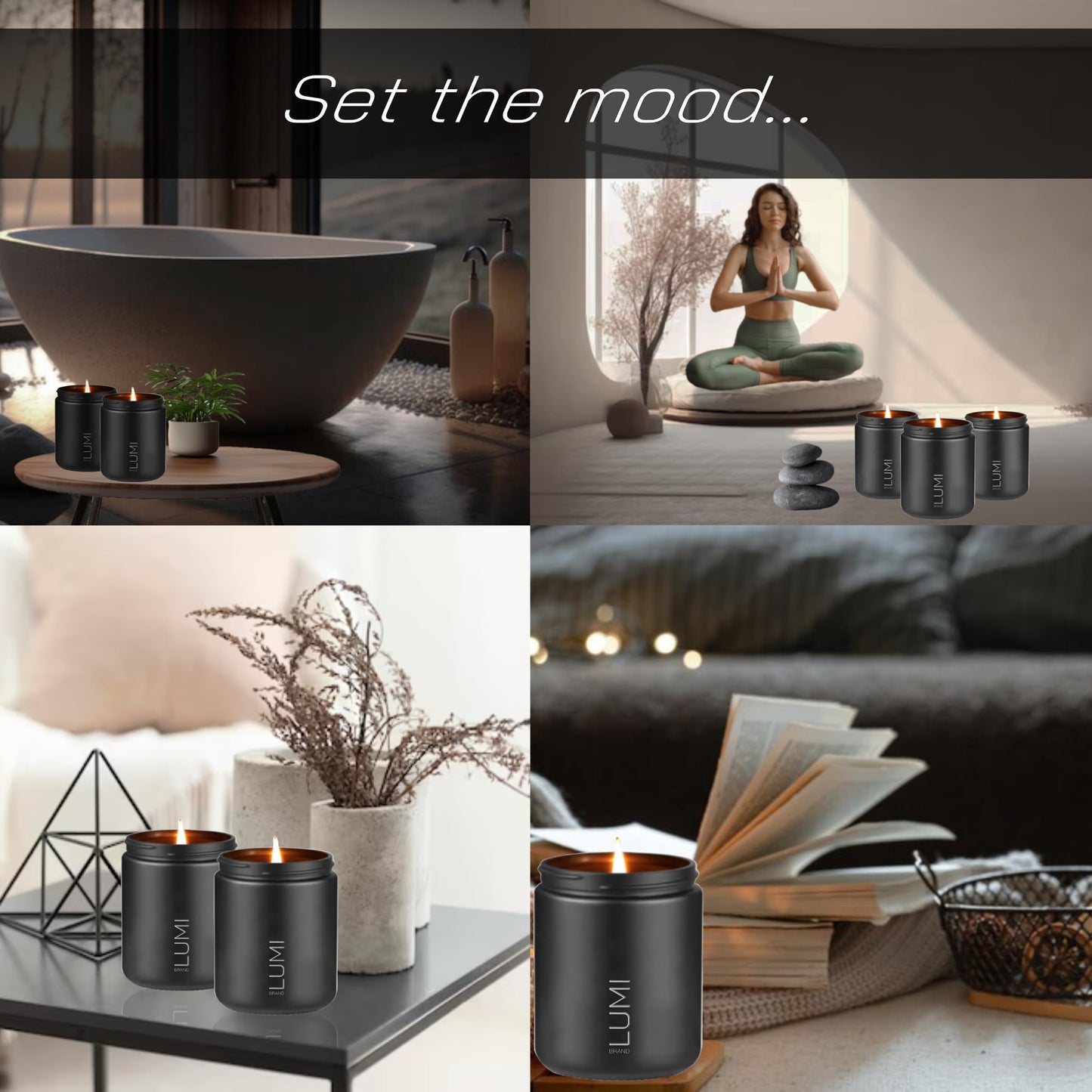 Scented Soy Candles Gift Set | Nature's Bloom Collection | 3 Scented Candles