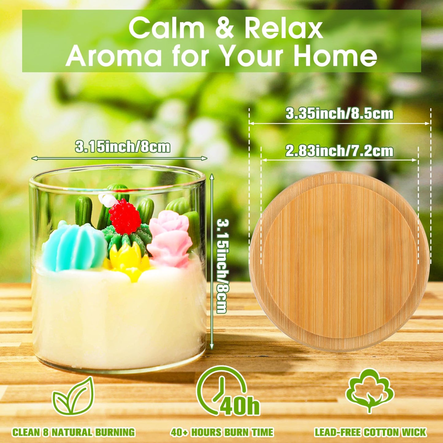 Cactus Terrarium Plant Candle