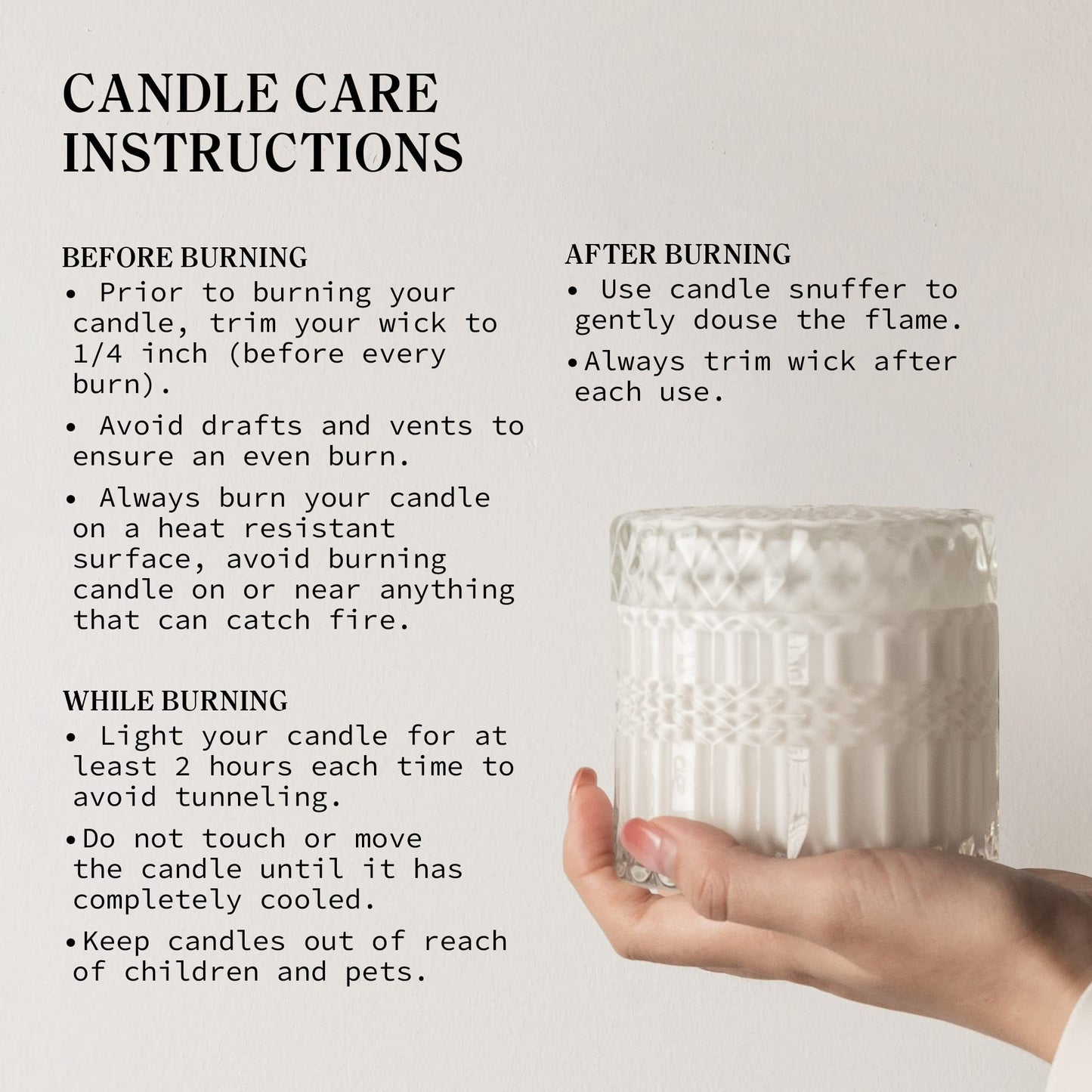 Hidden Label Wood Wick Decorative Candles