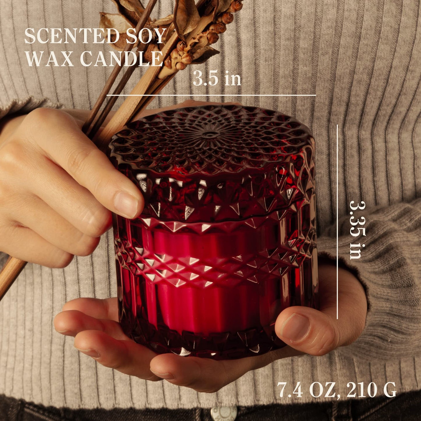 Hidden Label Wood Wick Decorative Candles