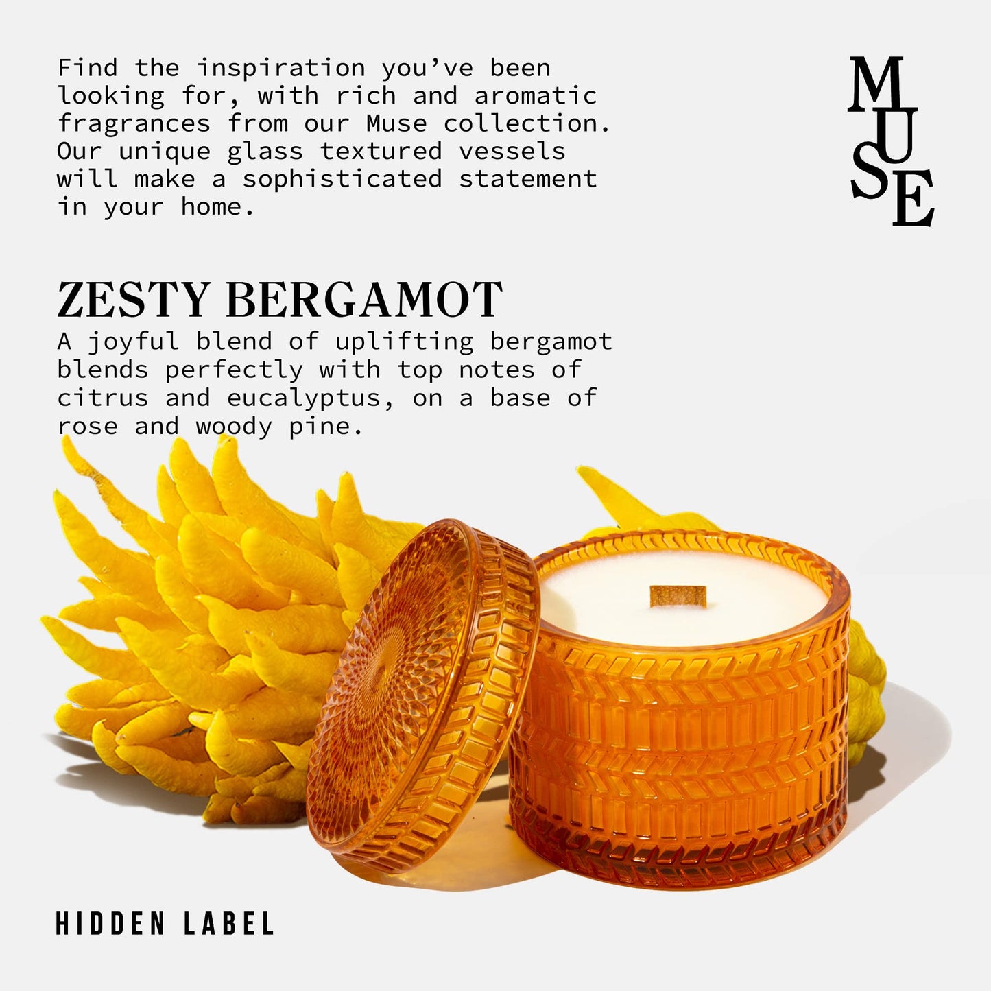 Hidden Label Wood Wick Decorative Candles