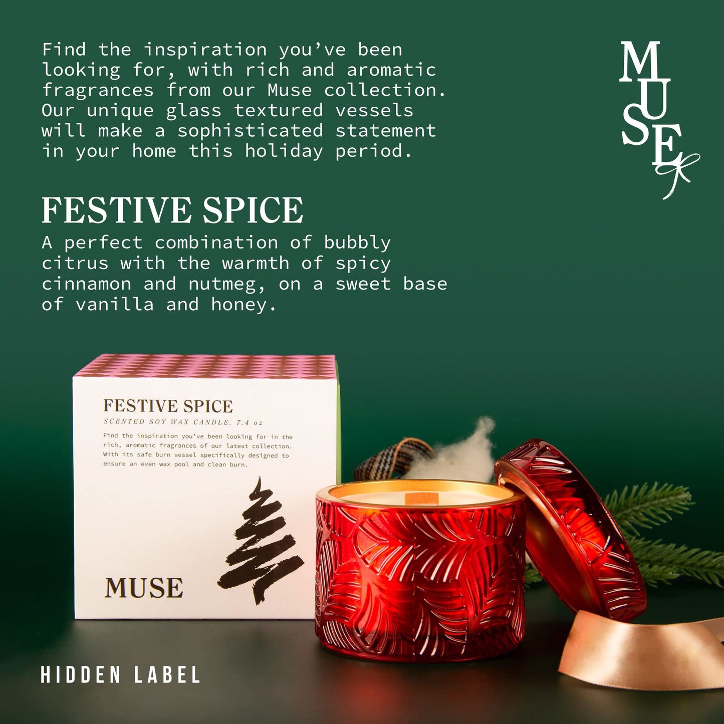 Hidden Label Wood Wick Decorative Candles