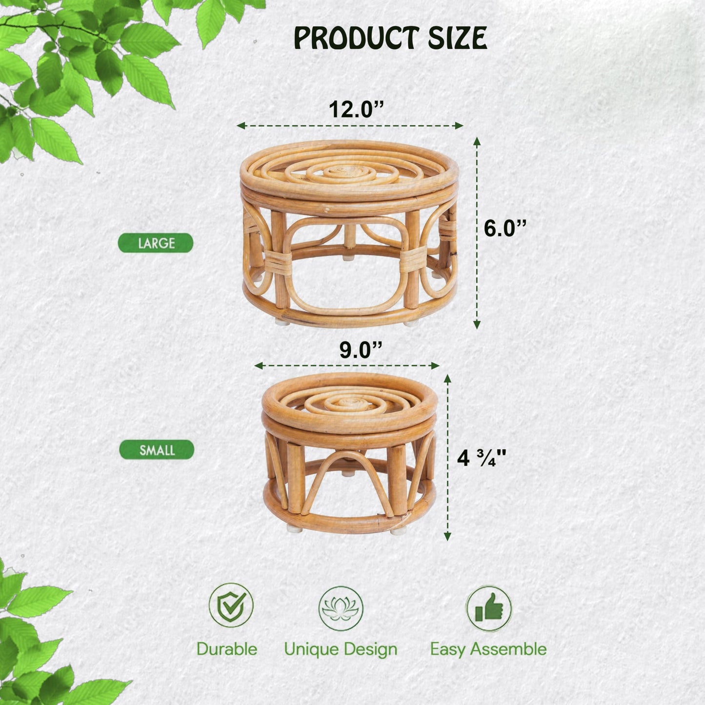 Rattan Wicker Risers S/M