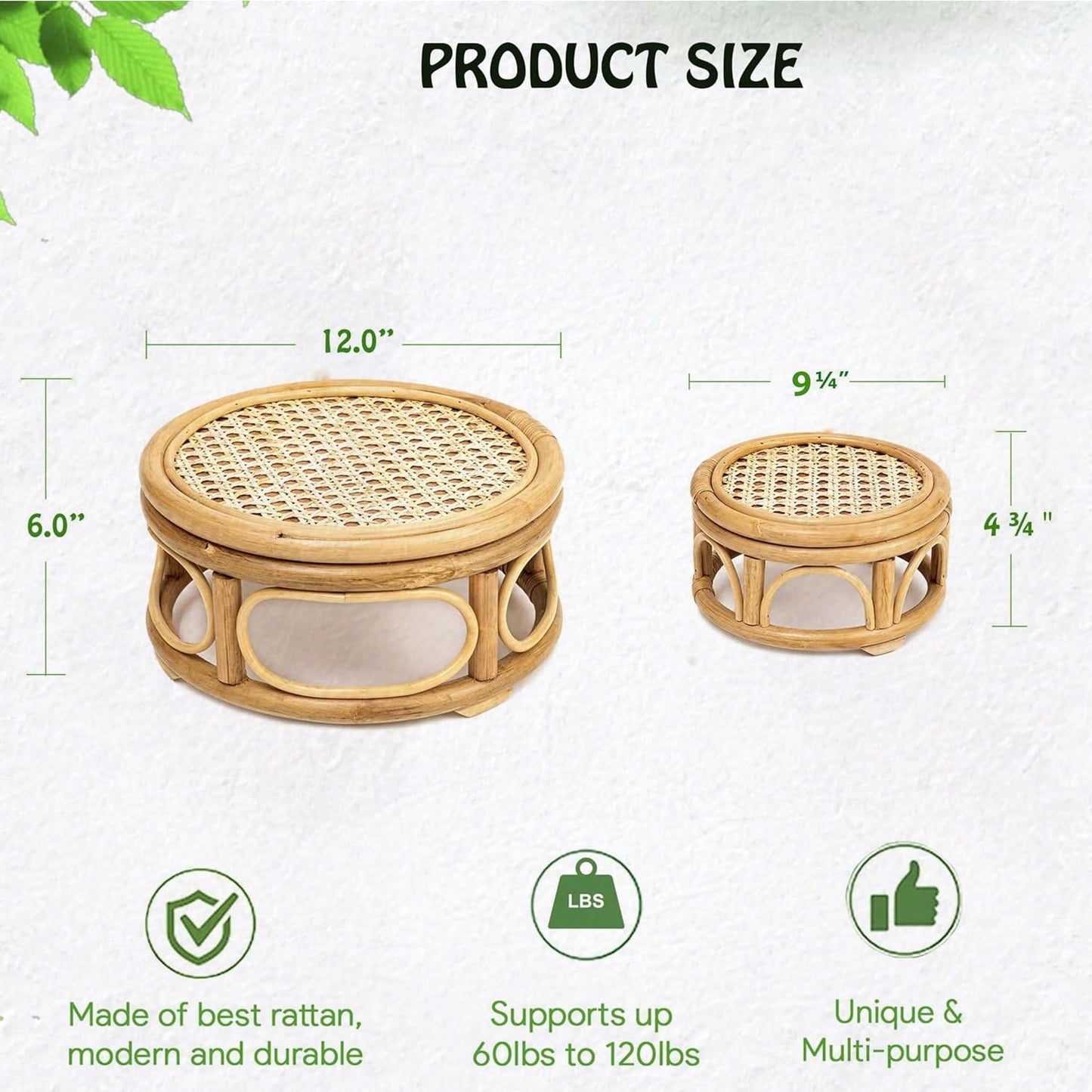 Rattan Wicker Risers L/XL