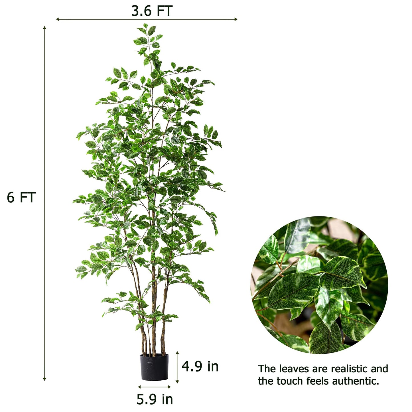 Artificial Ficus Tree & Planter