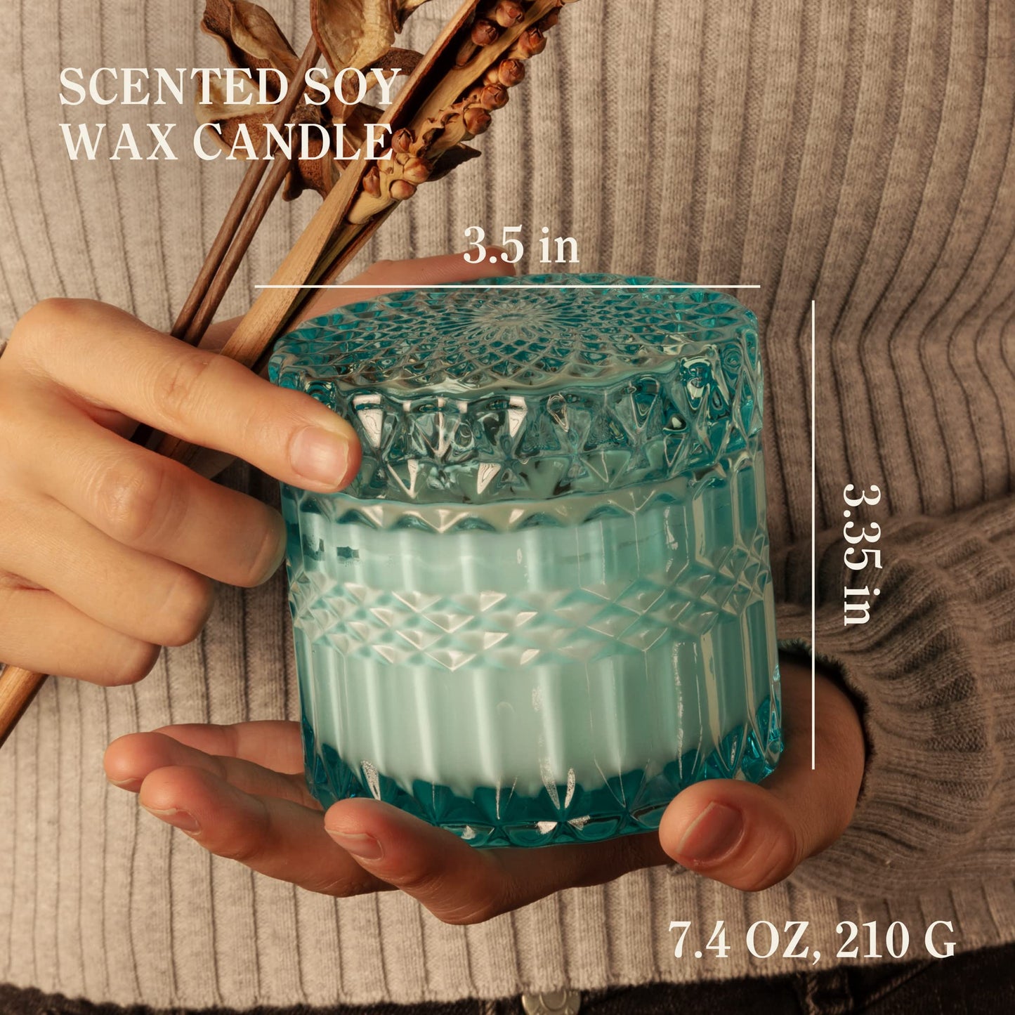 Hidden Label Wood Wick Decorative Candles