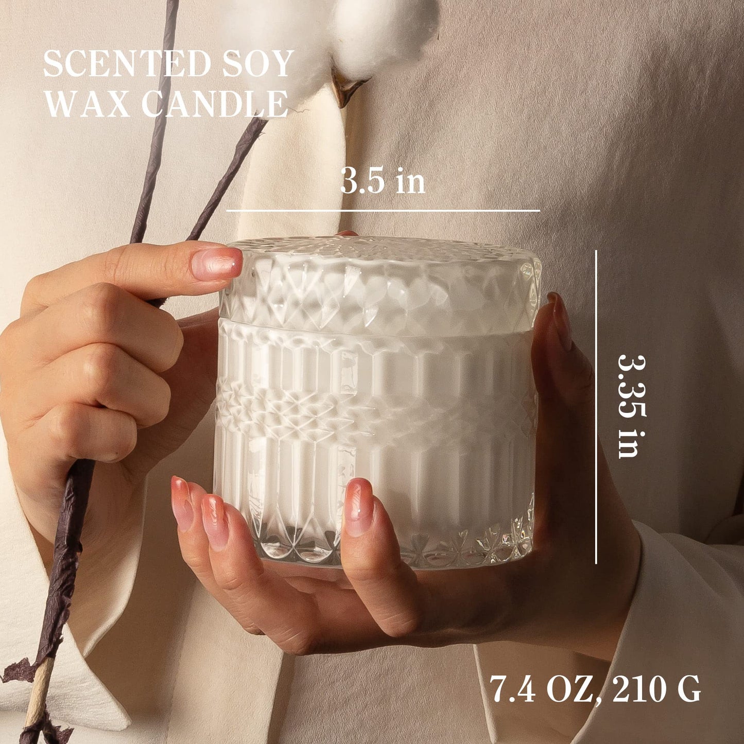 Hidden Label Wood Wick Decorative Candles