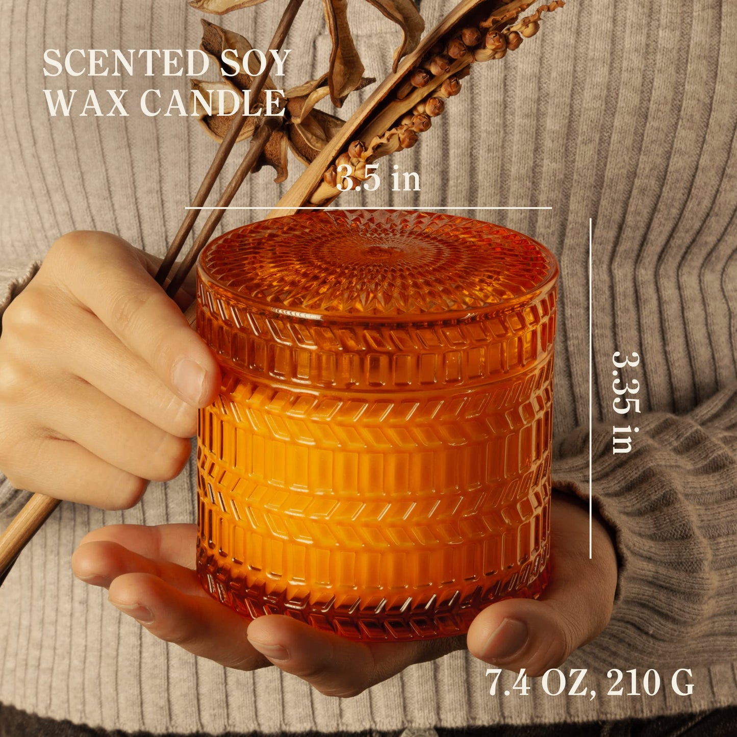 Hidden Label Wood Wick Decorative Candles