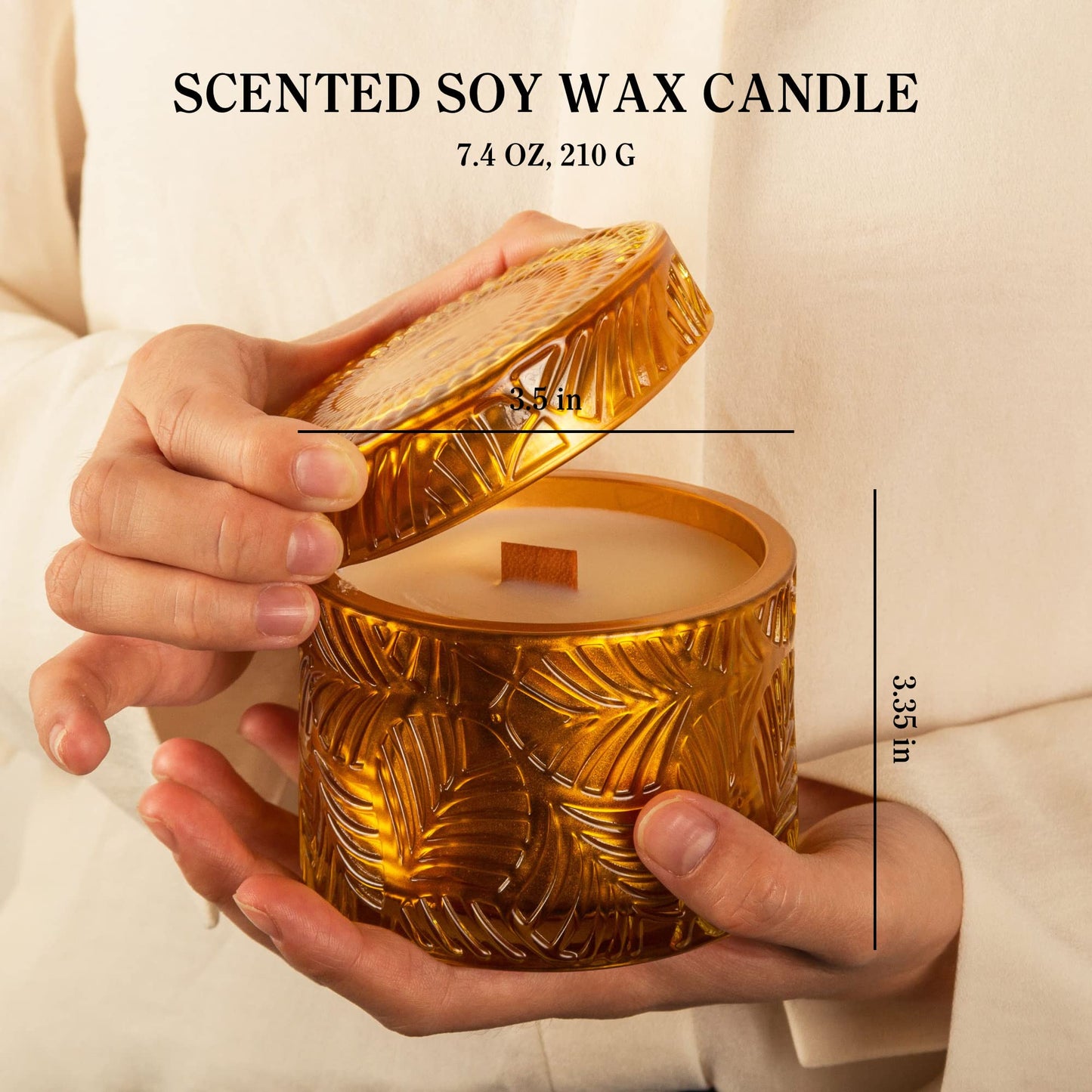 Hidden Label Wood Wick Decorative Candles