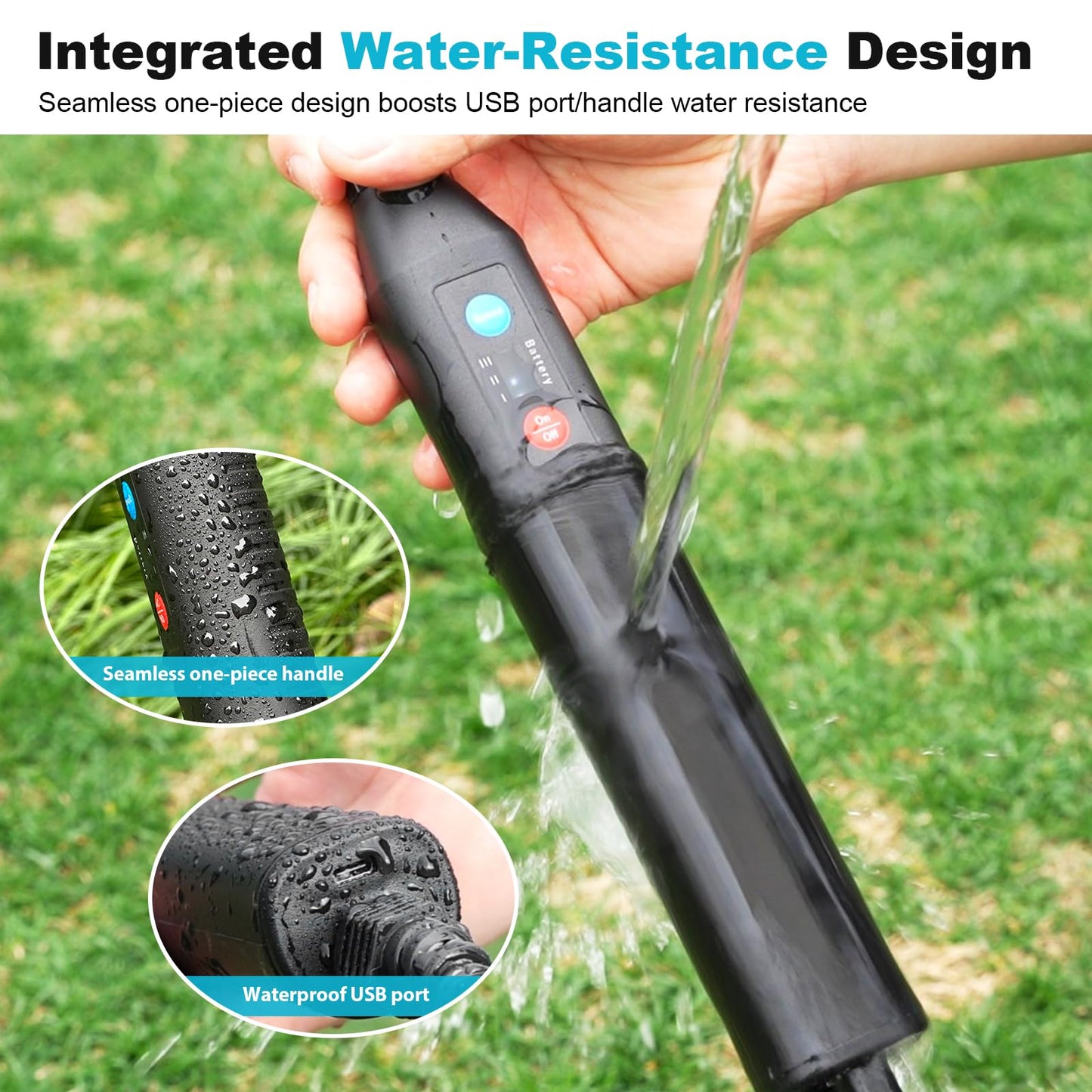 Battery Powered Garden Sprayer 1.3 Gallon, 3-Level Adjustable Electric Backpack Sprayer, Weed Yard Lawn Sprayer with 3 Mist Nozzles & Retractable Wand