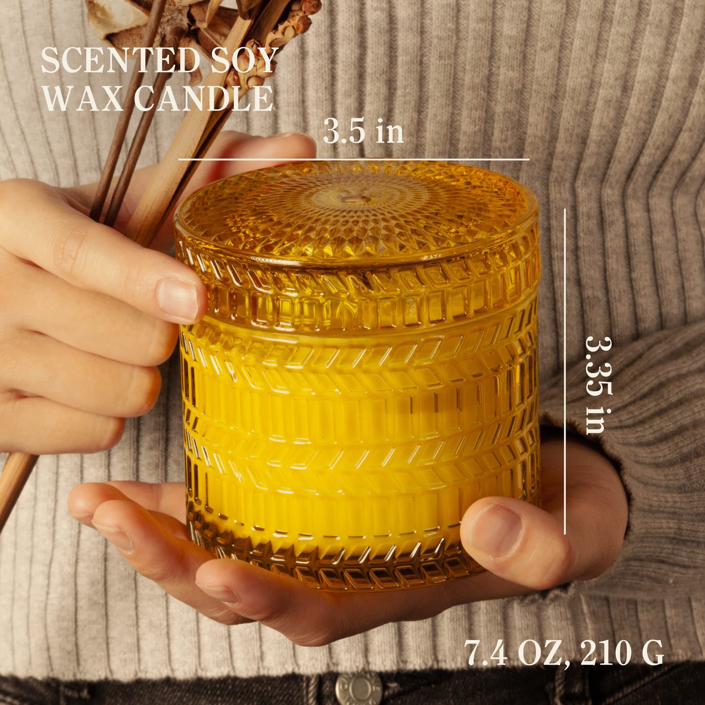 Hidden Label Wood Wick Decorative Candles