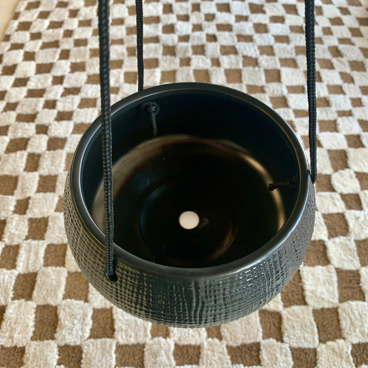 Black Hanging Planter
