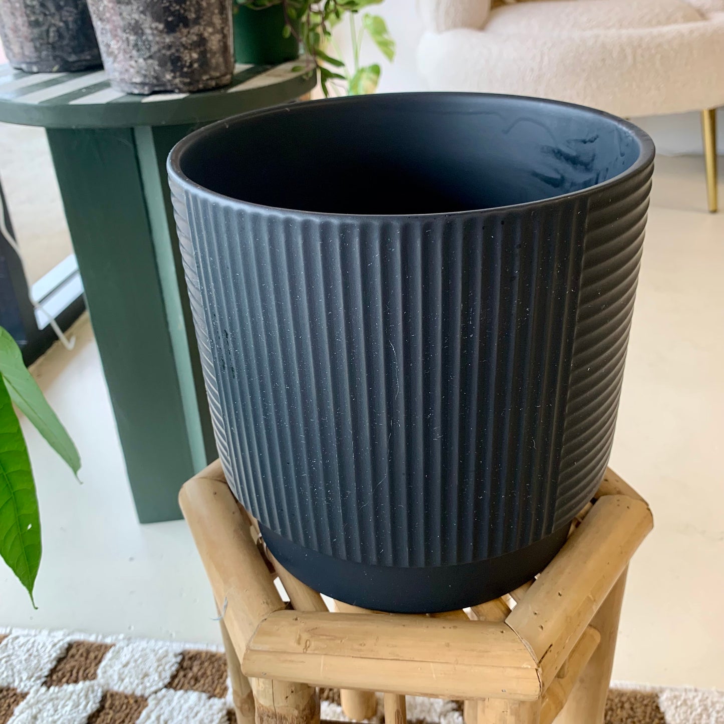 Textured Black Planter