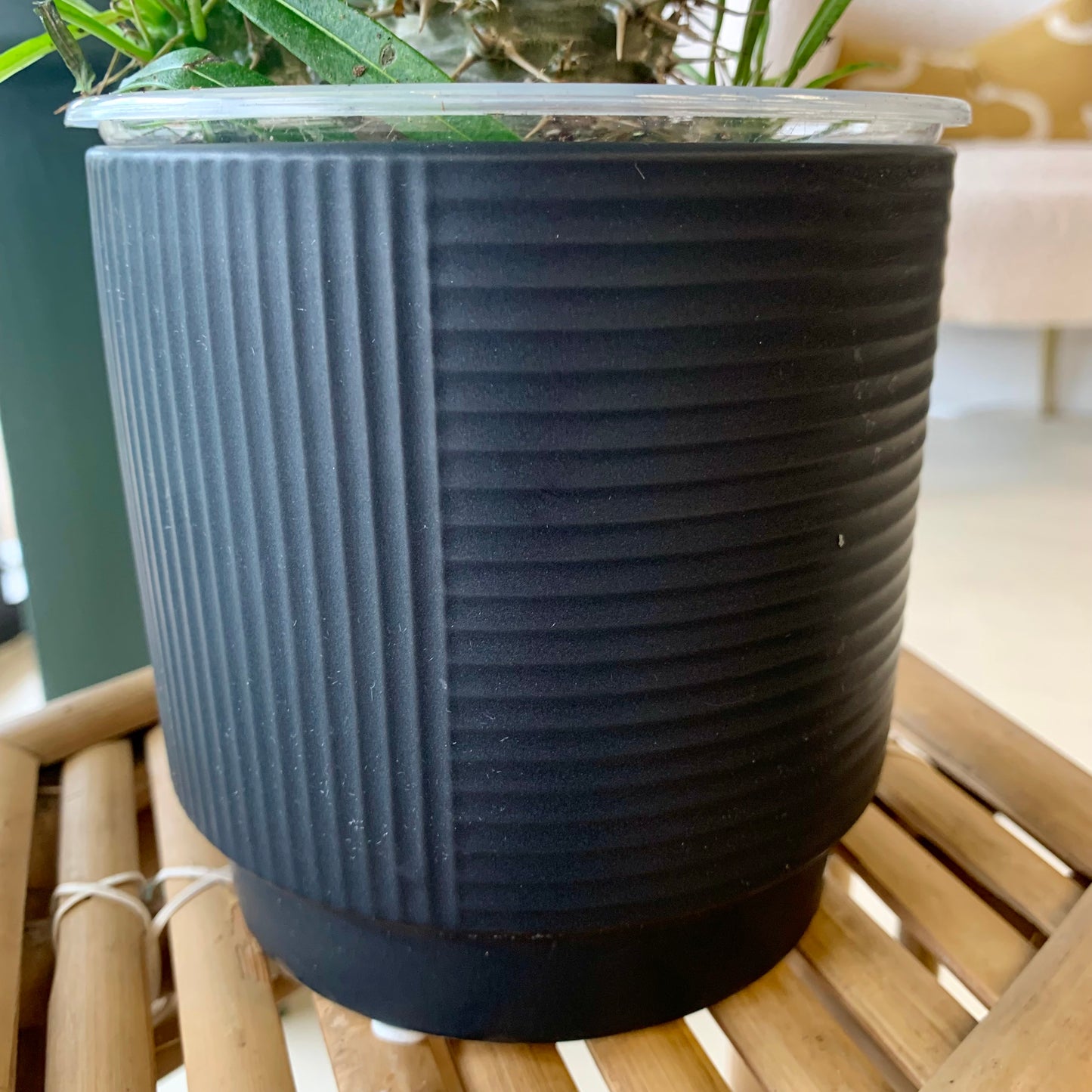 Textured Black Planter