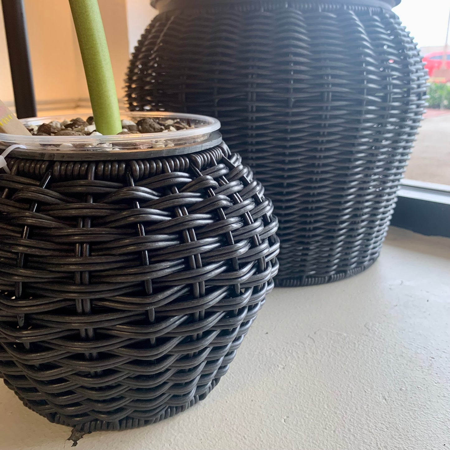 Resin Wicker Indoor/Outdoor Planter