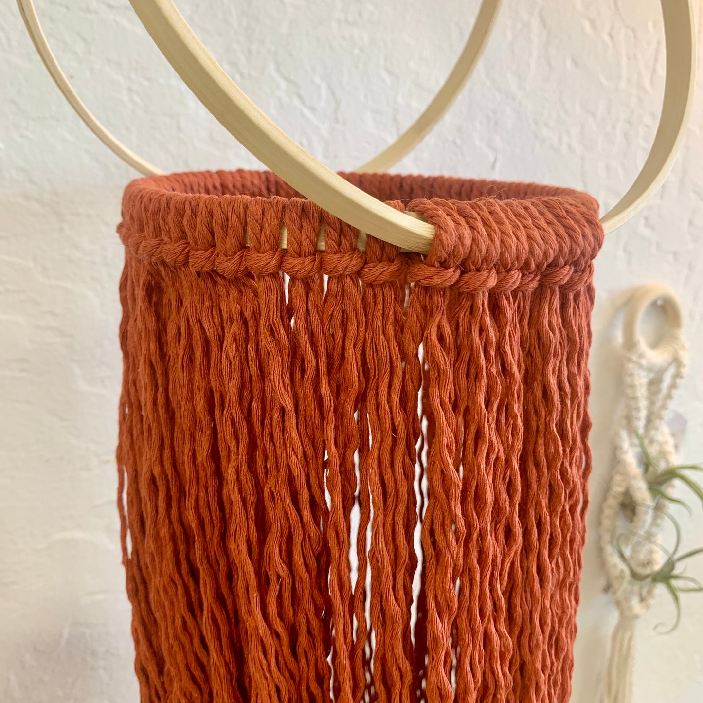Rust Macrame Plant Hanger