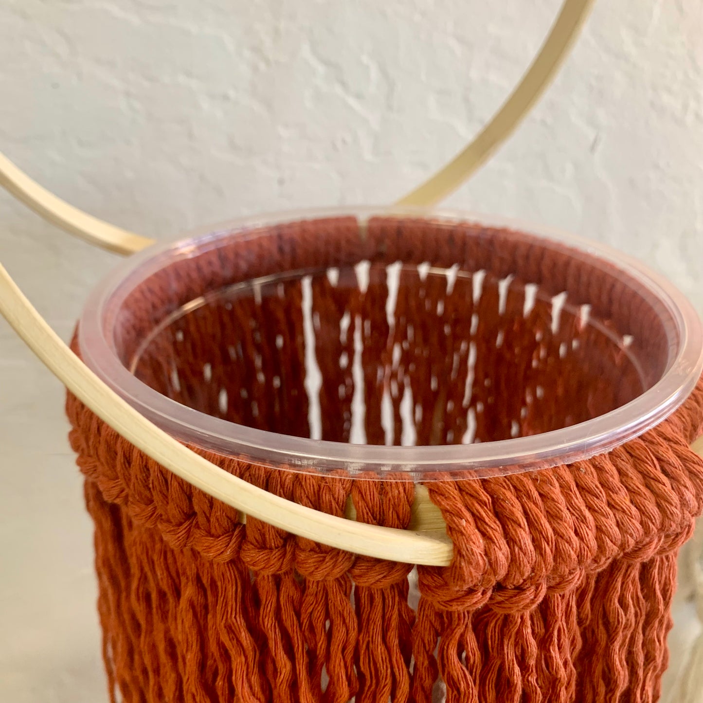 Rust Macrame Plant Hanger