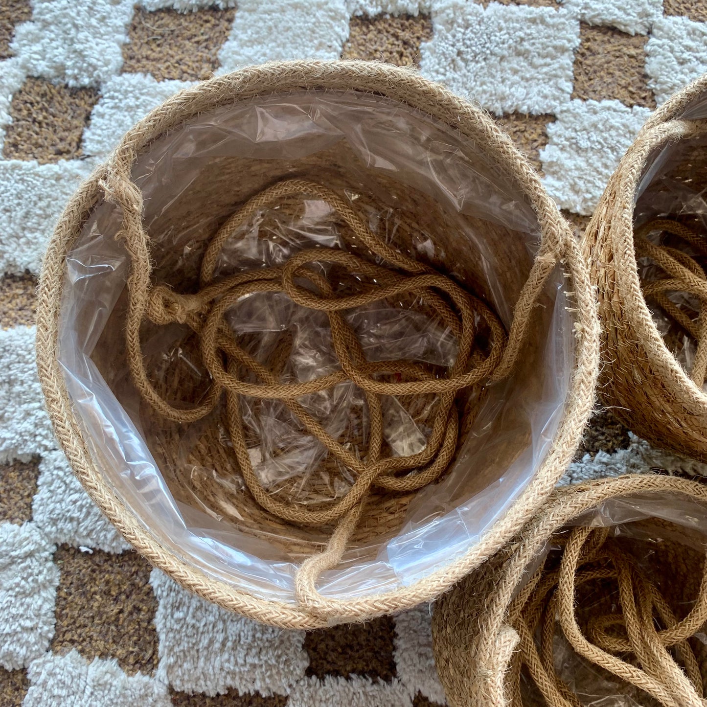 Natural Weave Hanging Basket
