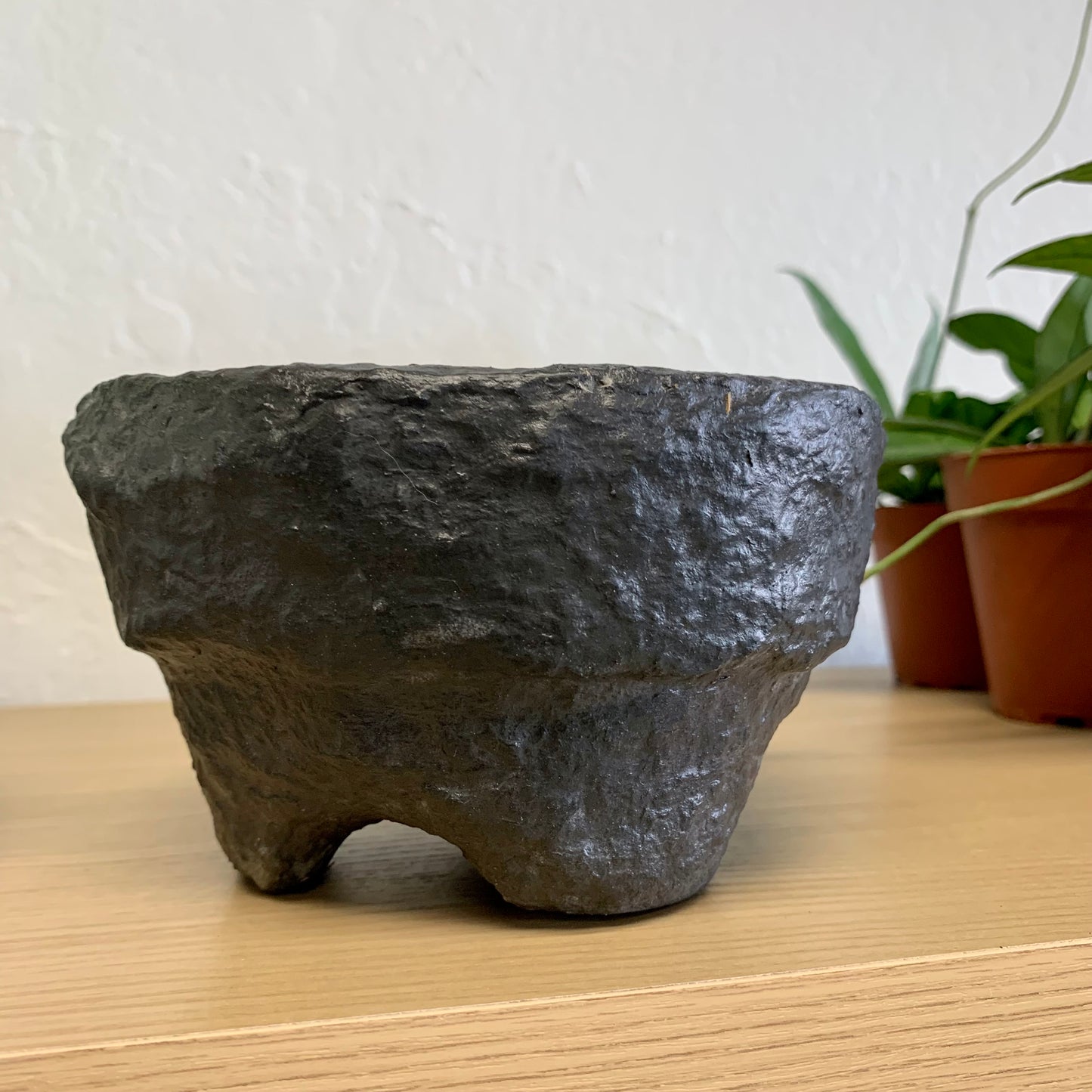 Paper Mache Footed Bowl