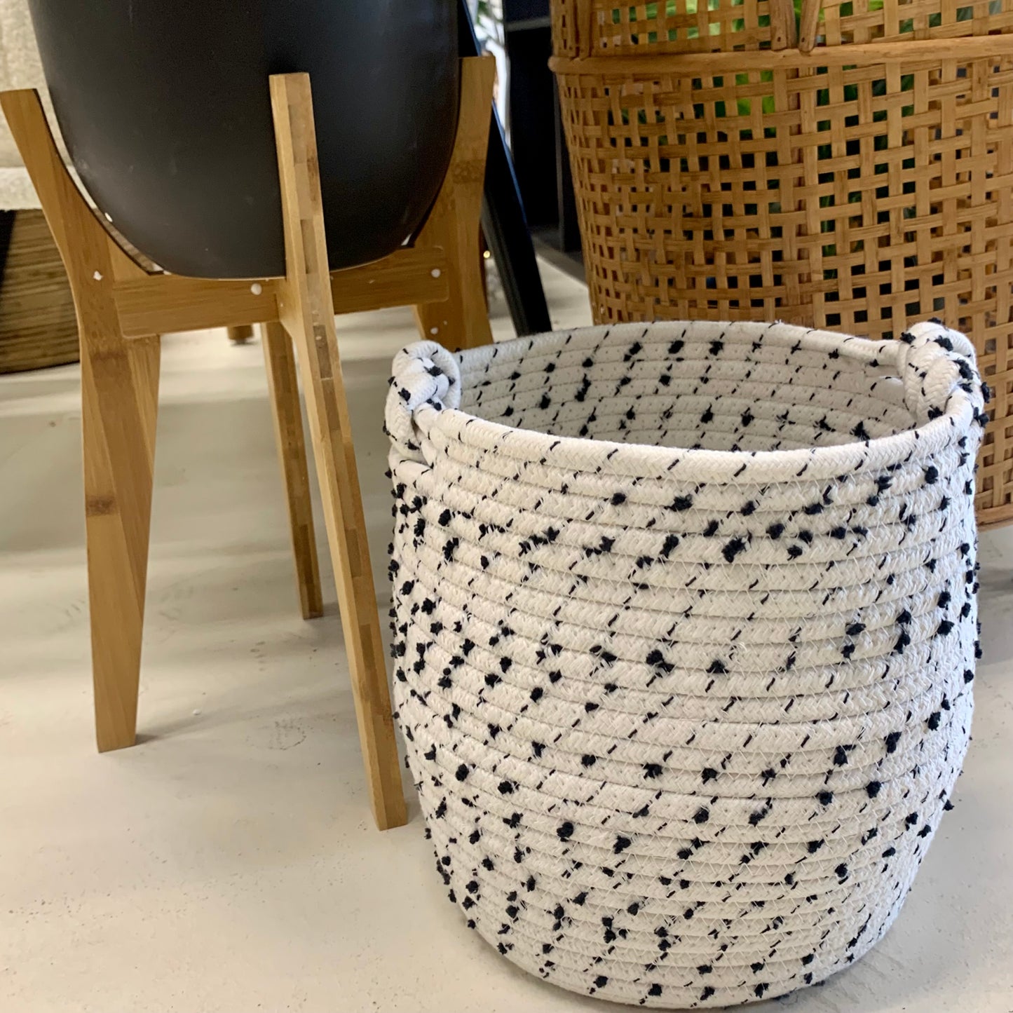Woven Speckled Basket