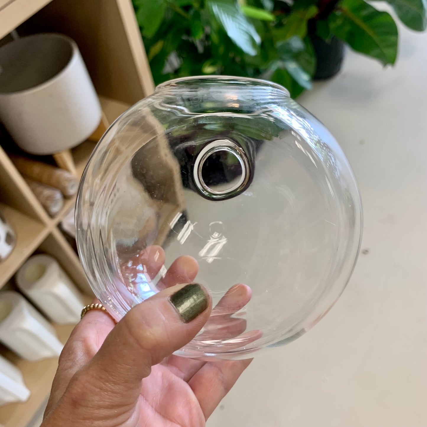 Glass Wall Hanging Dish