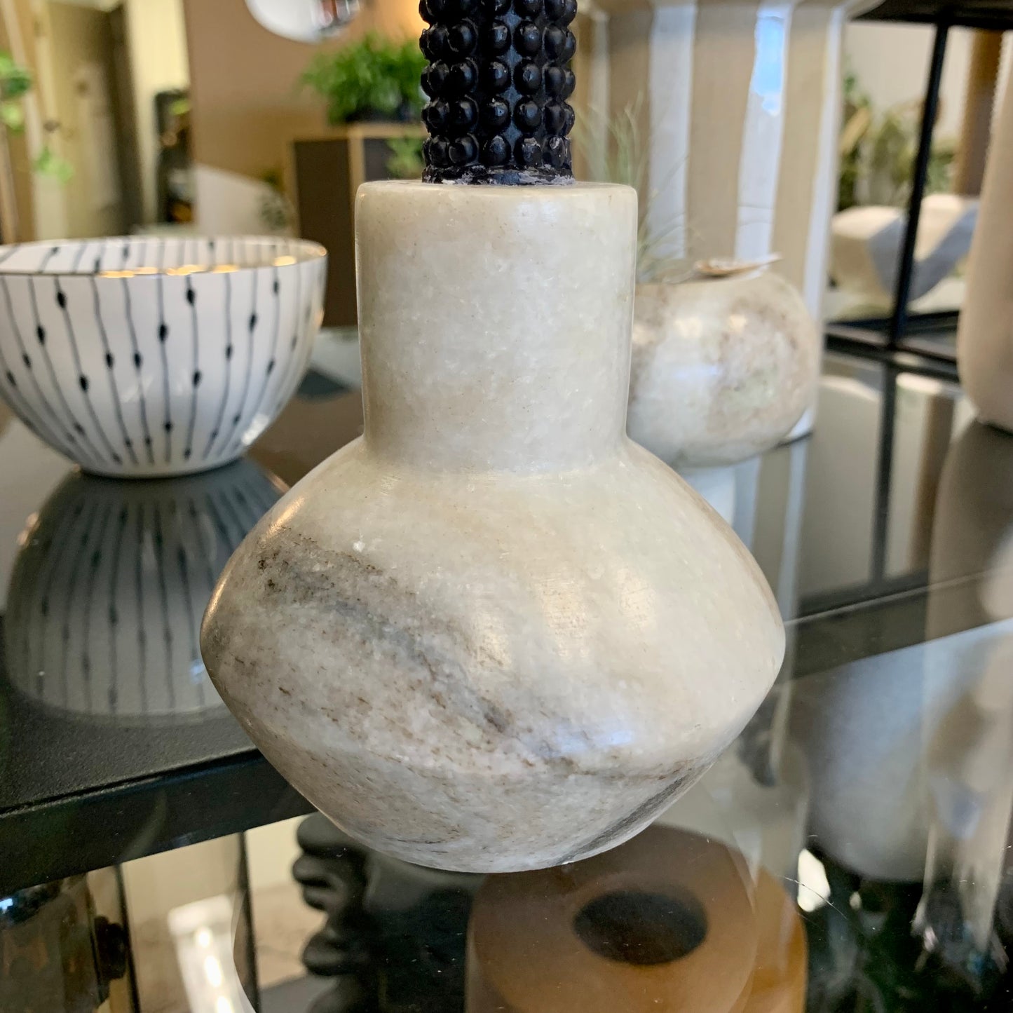 Marble Taper Candle Holder