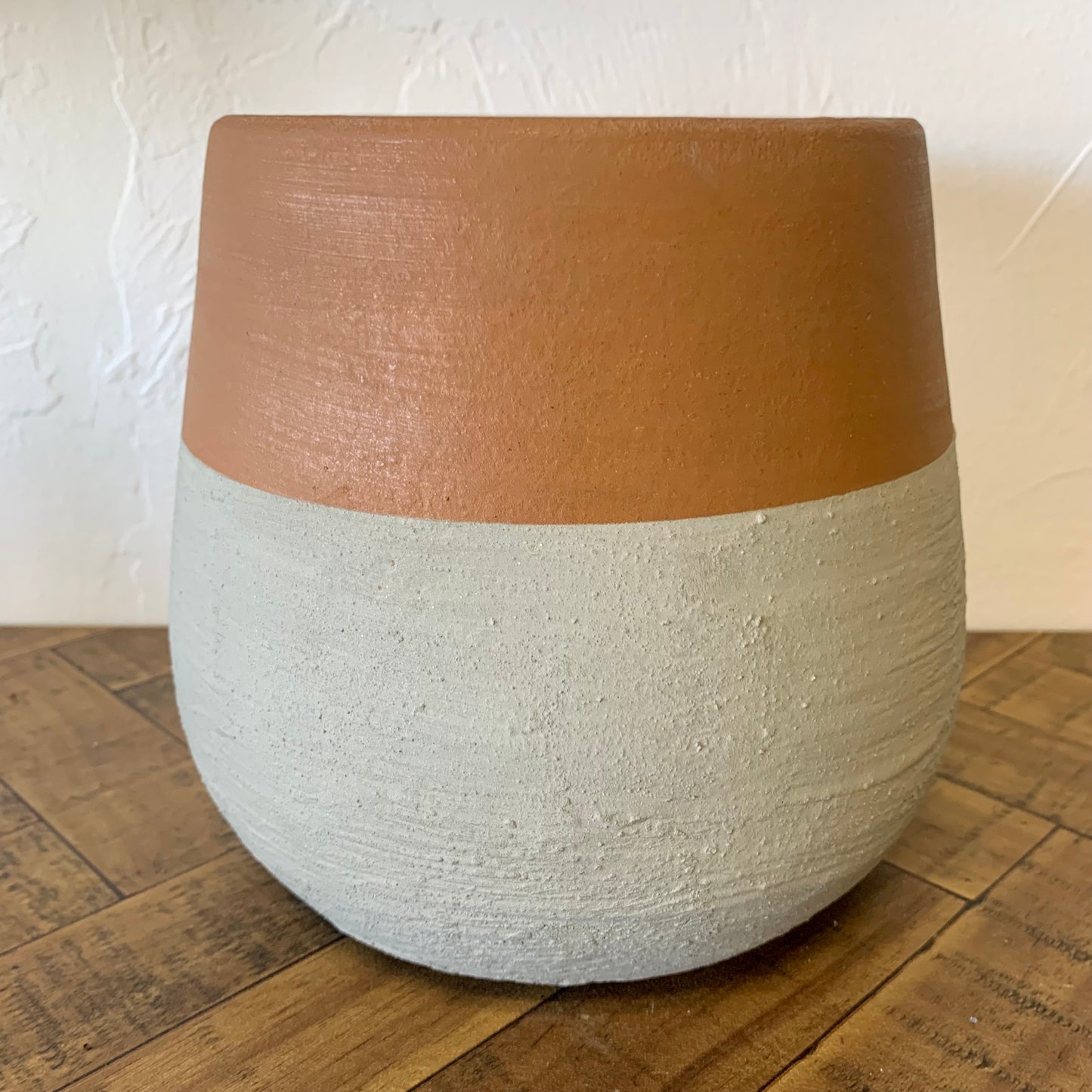 Colorblock Terracotta & Cement Planter