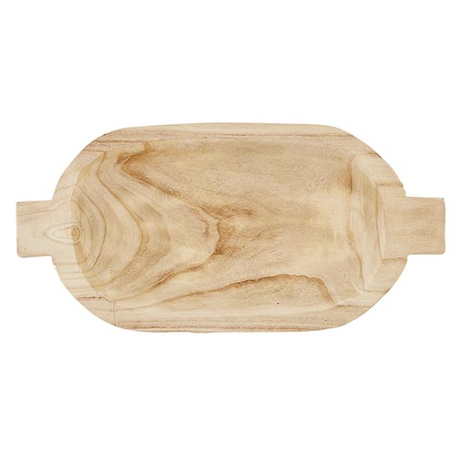 Wood Double Handle Tray/Bowl