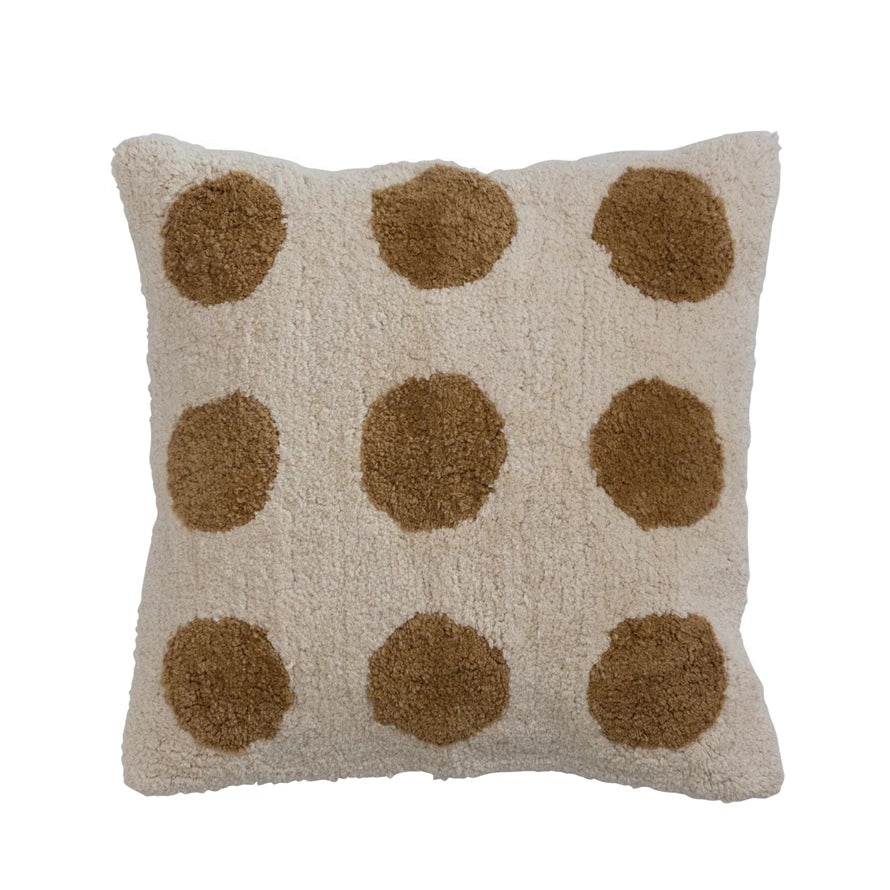 Dotted Cotton Tufted Pillow