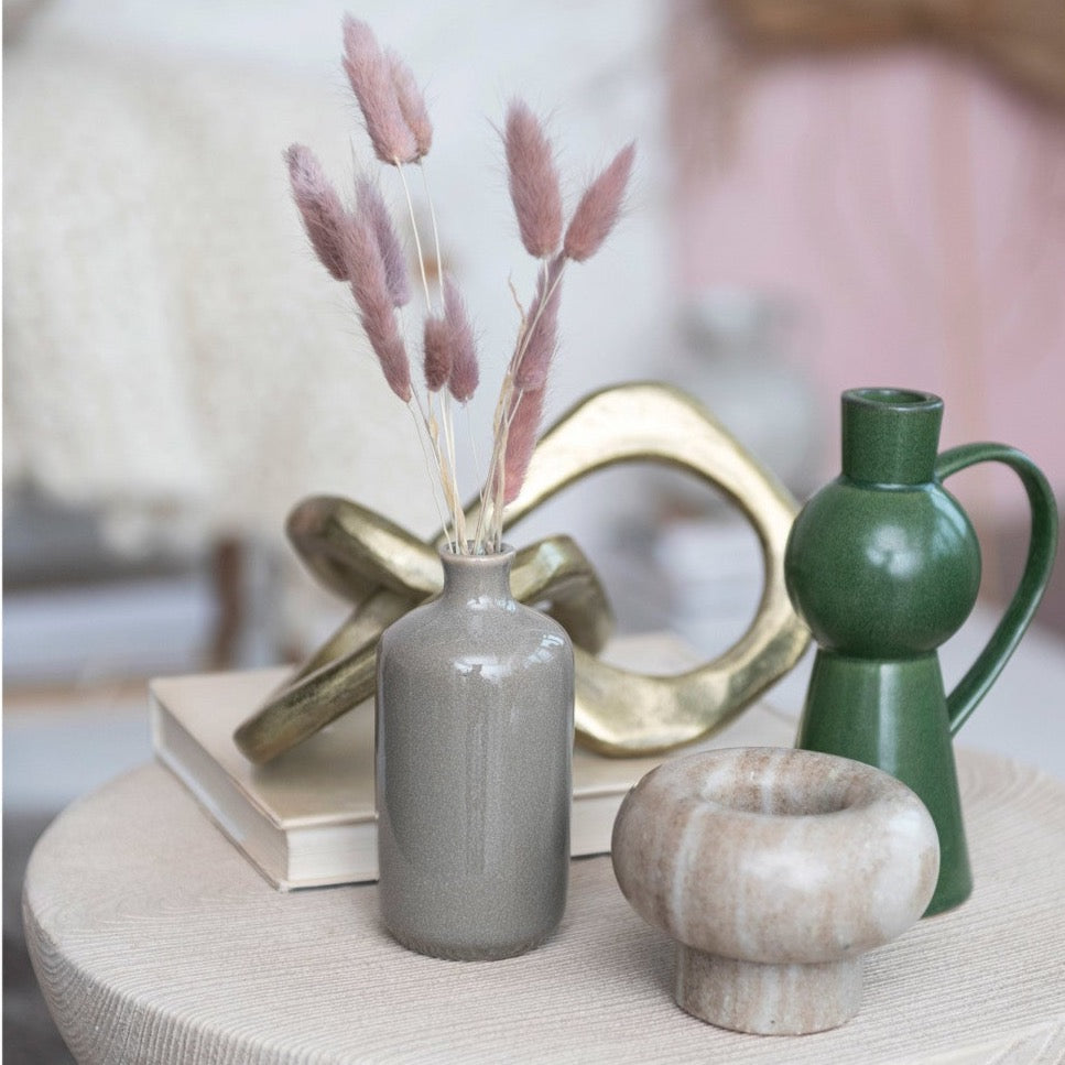 Marble Tealight / Air Plant Holder Short