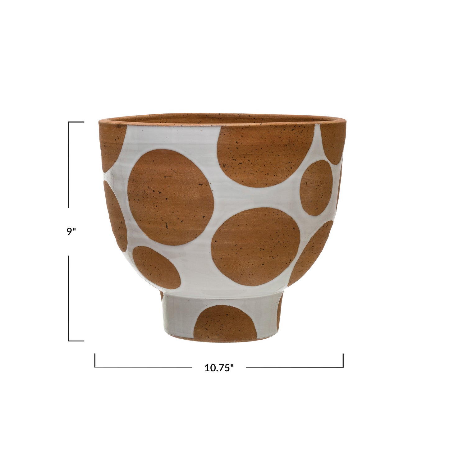 Polka Dot Terracotta Pot