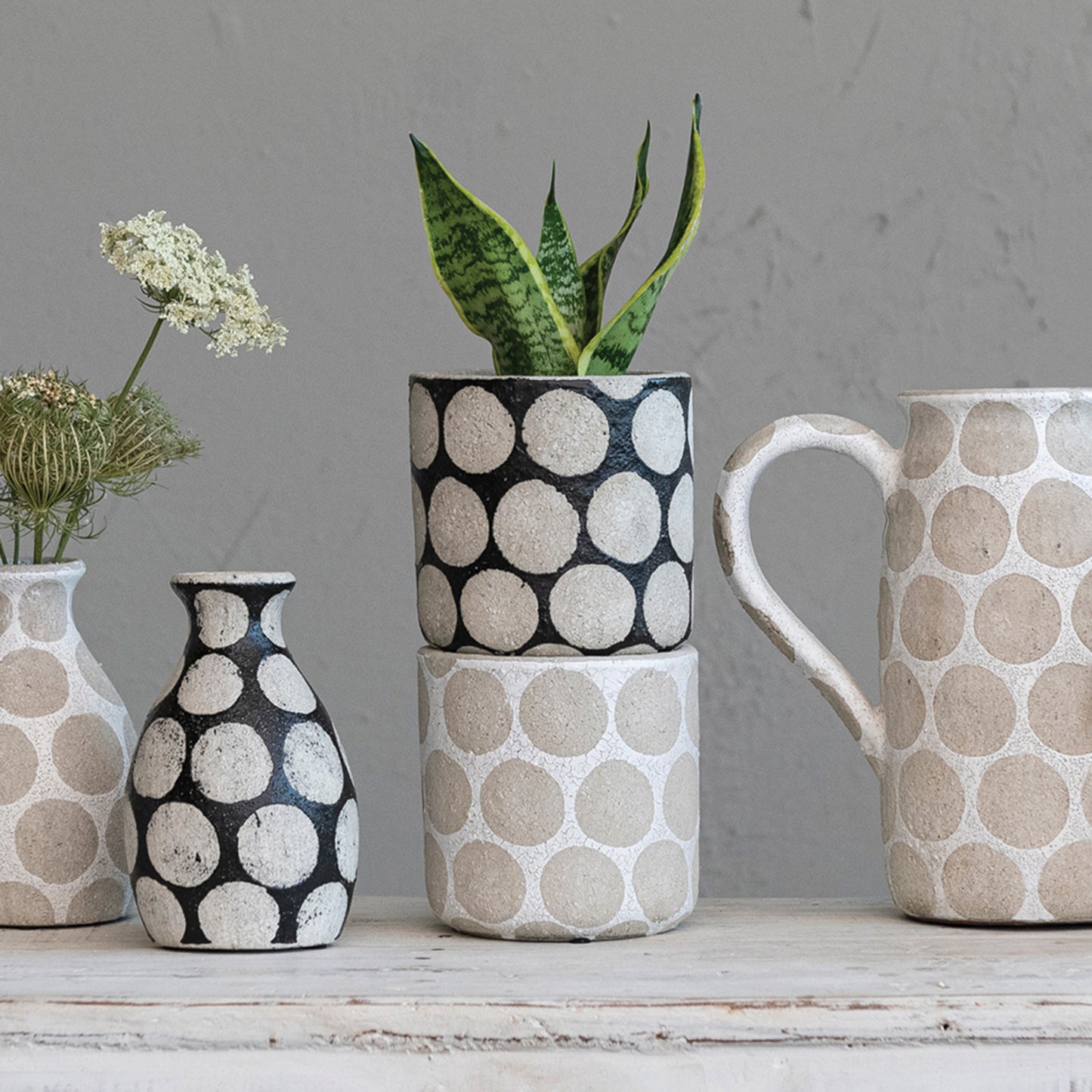 Black Dots Planter
