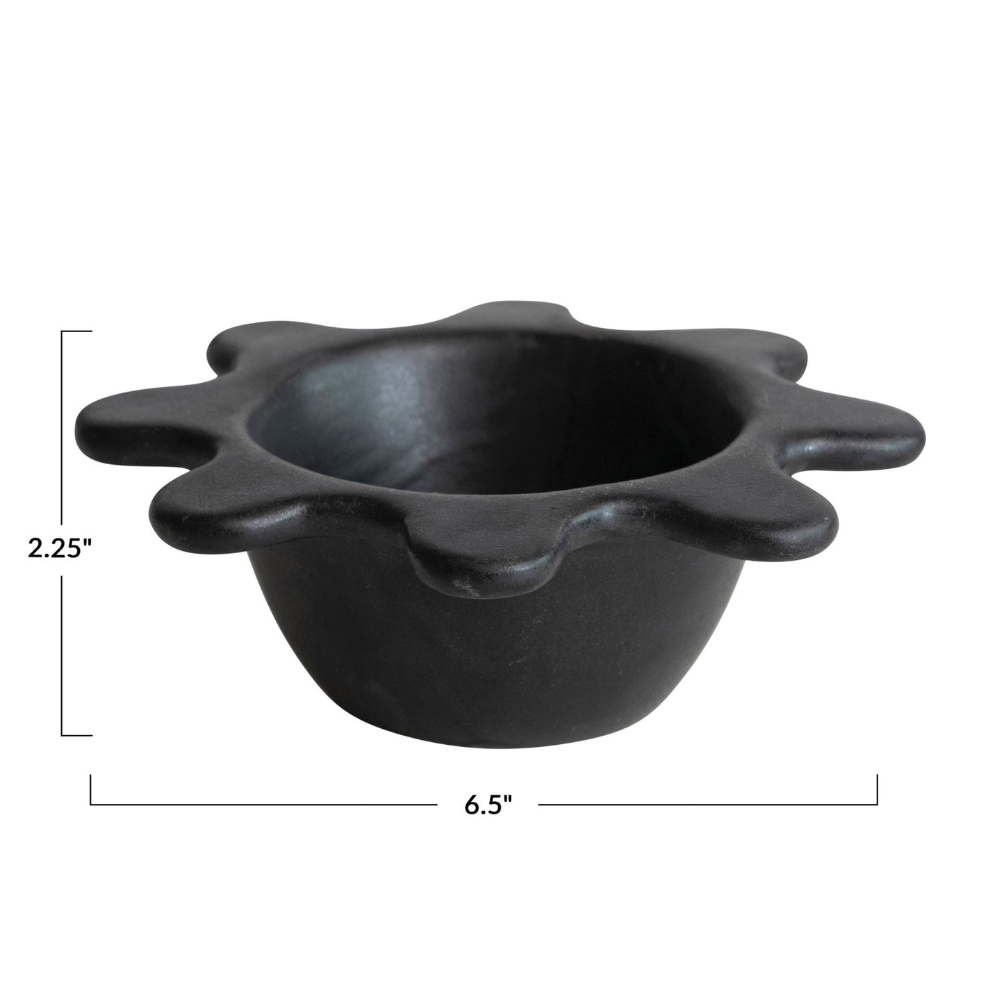 Matte Black Abstract Bowl