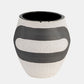 Black + White Stoneware Vase