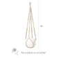 Mkono Macrame Plant Hanger Indoor Hanging Planter Basket with Wood Beads Decorative Flower Pot Holder No Tassels for Indoor Outdoor Boho Home Decor 35 Inch, Ivory, Set of 1 (POTS NOT Included)